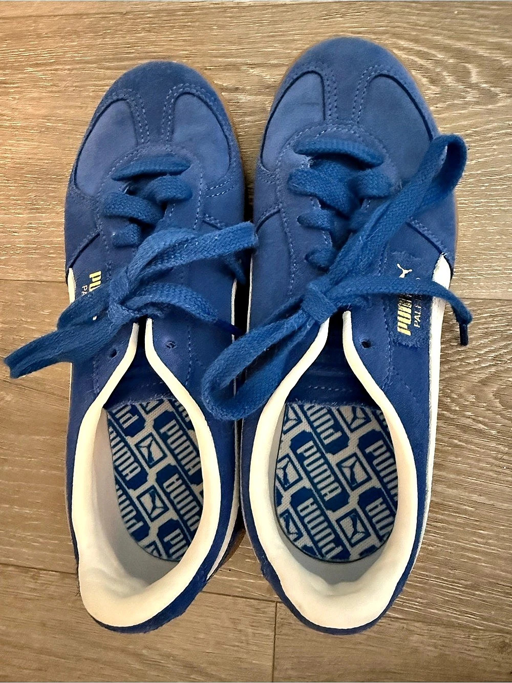 Puma Palermo Blue & White Sneakers